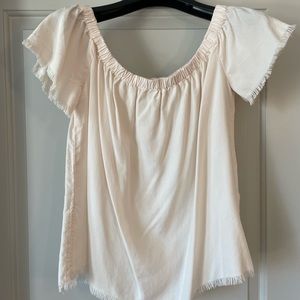 Light pink off the shoulder Bella Dahl top